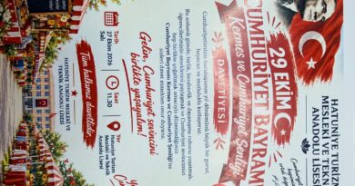 Hatuniye Turizm MTAL’de Cumhuriyet Coşkusu Kermes ve Şenlikle Yaşanacak